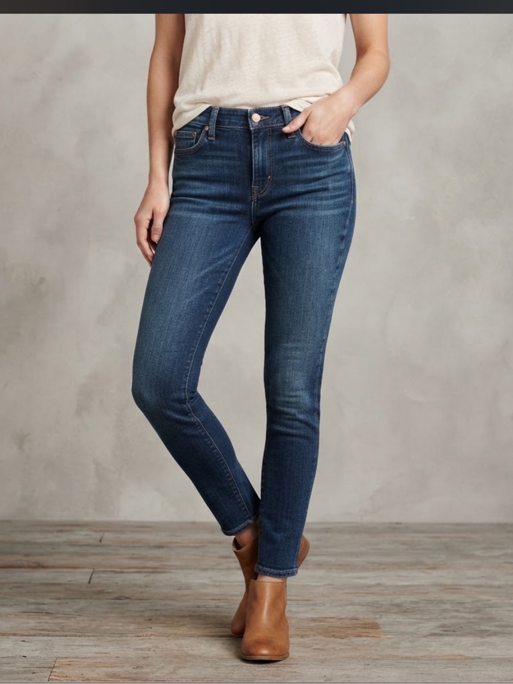 Madewell Skinny Skinny Jeans Womens Size 27 Dark Wash Denim Stretch Low Rise